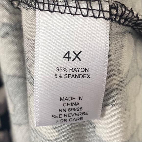 LOGO LAYERS BY LORI GOLDSTEIN Printed Sleeveless Tunic Size 4X Casual Stretch - Picture 3 of 3